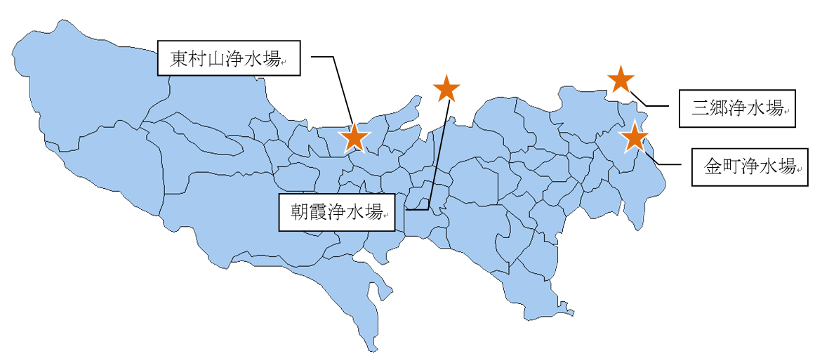 浄水場所在地の図